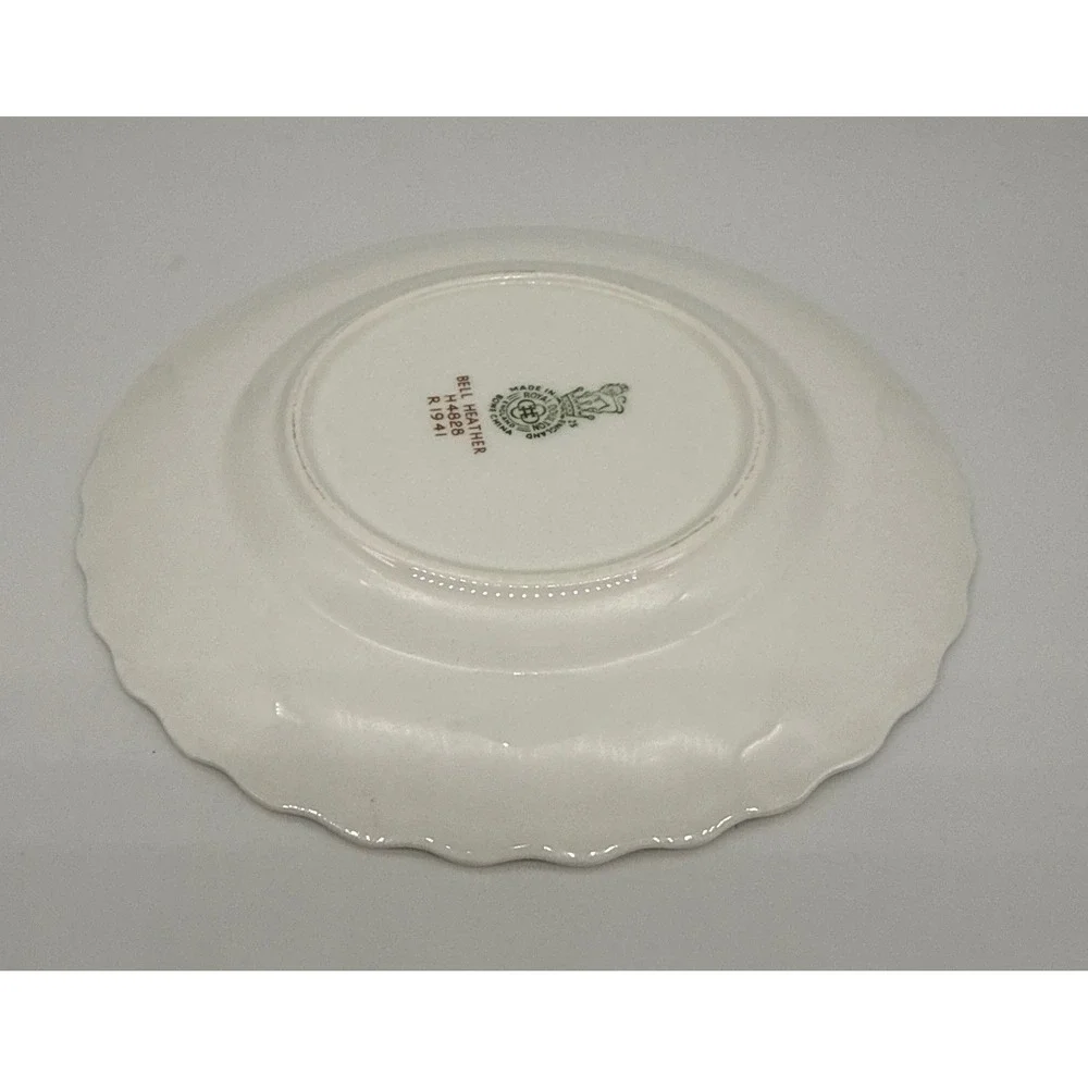 Royal Doulton Bell Heather H4828 Bone China Scalloped Bread Plate 6in Made in UK